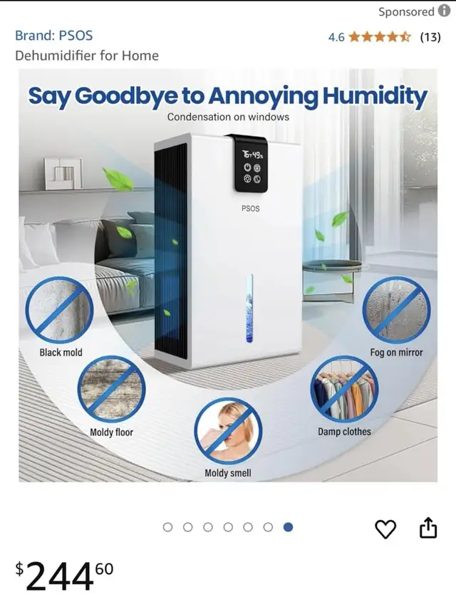 Brand-New Home Dehumidifier – Efficient & High-Performance444703241070202883