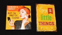 Nobody is Perfect,  & Enjoy The Little Things Fridge Magnets