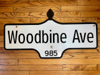 Vintage Toronto Street Sign - Woodbine Avenue