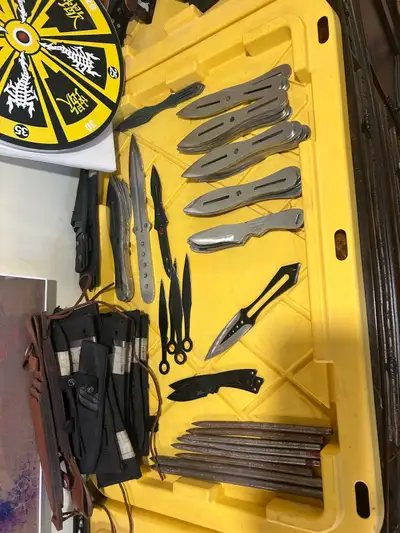 Throwing Knives Tomahawks and archery stuff. Dixie and qew, View more
