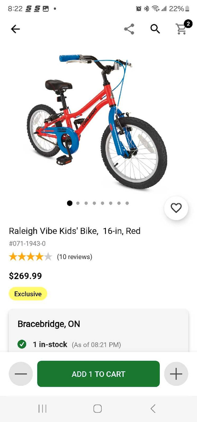 16" Raleigh Kids Bike  in Kids in Muskoka