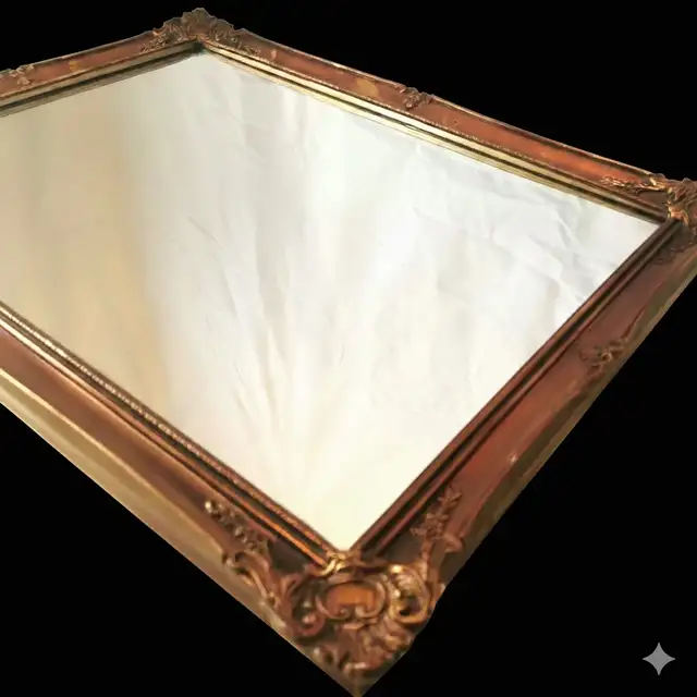 Mirror Wood Guilded with Bronze and Gold Tones Vintage 1977 Made in Home Décor & Accents in Markham / York Region - Image 10