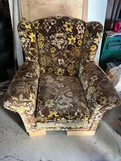 vintage his & her wing back chairs, View more