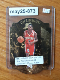 1997 Collector's Choice Star Attractions Gold Allen Iverson SA9