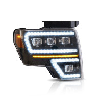 Full LED Reflector Headlights For Ford F150 Pickup 2009-2014 