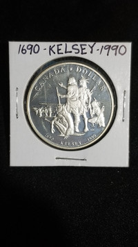 Canada 1990  Silver Dollar Kelsey 1690 - 1990 