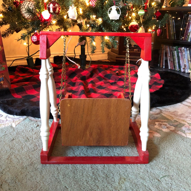 Vintage Handcrafted Wooden Doll Swing in Toys & Games in City of Toronto - Image 4