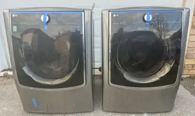 29” LG SET ELECTRIC WASHER AND DRYER FRONT LOAD STACKABLE, View more