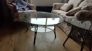 2 end tables & coffee table NO GLASS TOPS)62864361725441124
