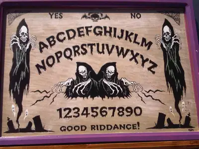Add some spooky fun to your collection with one of these unique Ouija boards! BoardS ARE in used con...