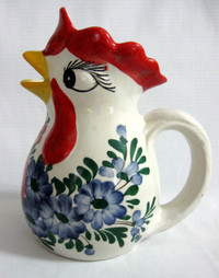 PICHET ANIMALIER/COQ VINTAGE ROOSTER SHAPED PITCHER
