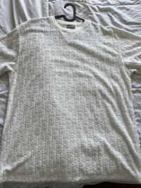 Brand New Size L - Dior Oblique Terry Cotton T Shirt - White