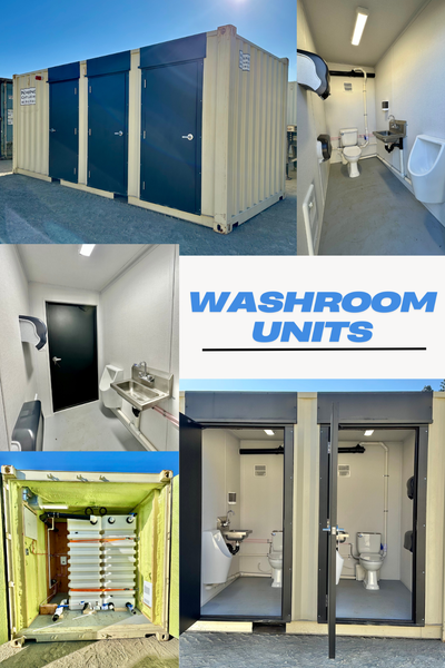 Nehring Containers offers fully equipped 20’ container washroom units – perfect for construction sit...