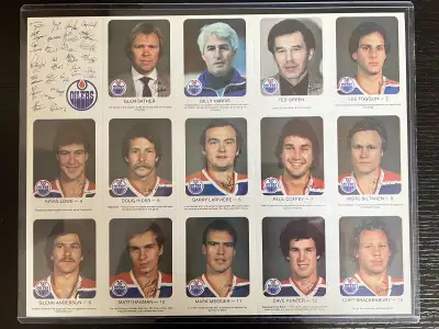Rare Oilers, Red Rooster Cards. Uncut Sheet, Signatures. $2275, View more
