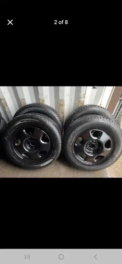 Set of 4 General winter tires mounted on rims with TPMS sensors included. ✅ Size: 225/65R17 ✅ Bolt p...