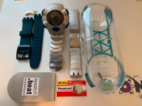 Vintage Swatch Beat Irony watch + 2 bands + battery