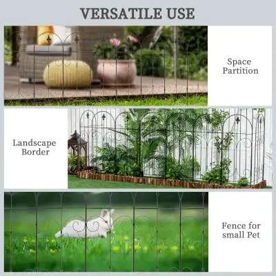 Outdoor Metal Garden Fence Panels, Animal Barrier & Border Edgin, View more
