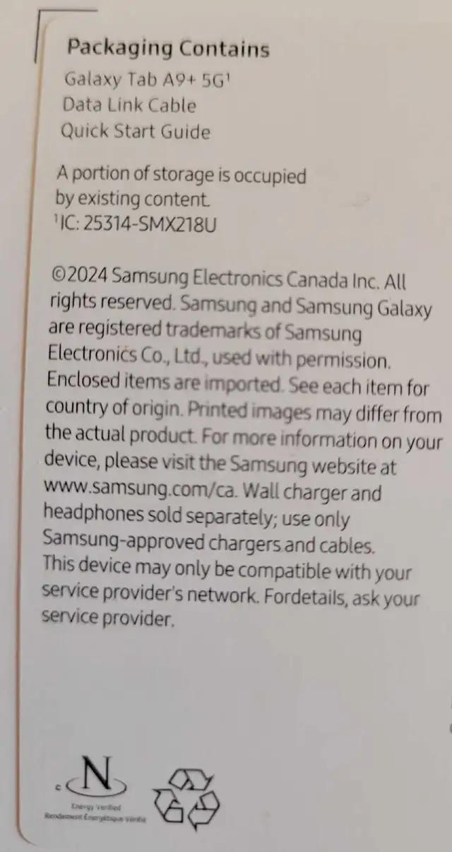 Samsung Galaxy Tablet A9+ 5G -NEW unopened in iPads & Tablets in Winnipeg - Image 4