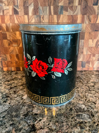 Vintage 1950’s Kitchen Canister - 8 inches tall, 6 inch diameter