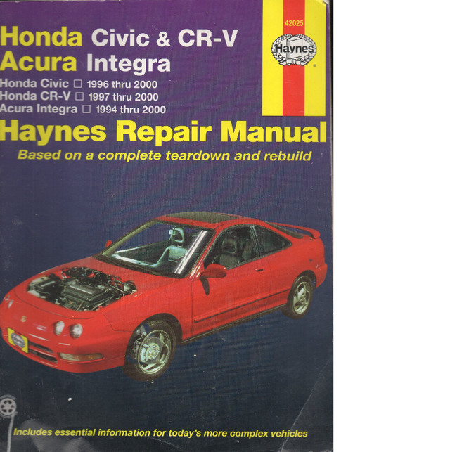 Honda Civic & CR-V Acura Integra dans Manuels  à Longueuil/Rive Sud