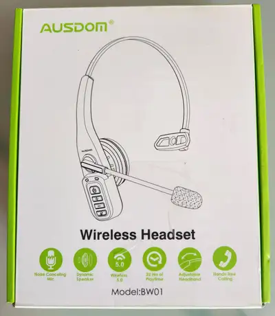 Wireless Headset with Noise-Canceling Mic Ausdom BW01, View more