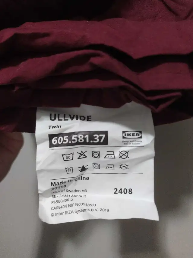 Ikea Ullvide Twin / Single Bed sheet cover in Bedding in City of Toronto - Image 3