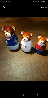 3 Bear vintage canister set 
