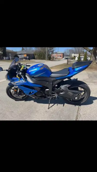 For sale: 2011 Kawasaki Ninja ZX6R in a rare factory blue – hard to find and in excellent condition....