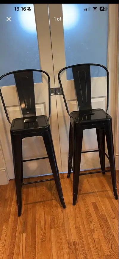 Bar Stools- Kitchen Stools Metal Black, View more