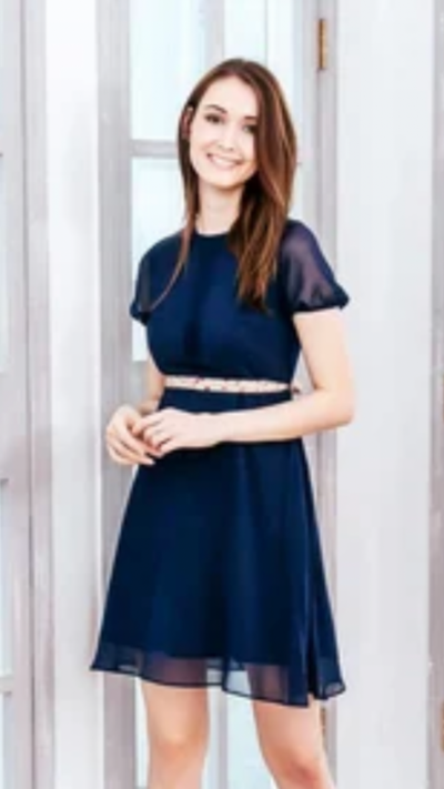 NWOT Navy chiffon mini dress size 4, View more