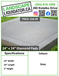 24" x 24" Diamond Pad Sale $10.49 Each! Landscape Liquidator