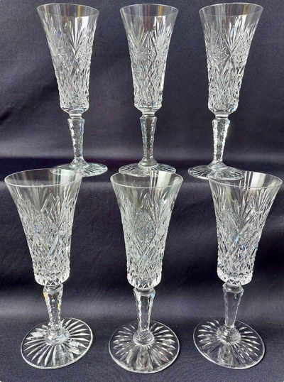 6 Flutes à Champagne en Cristal de St Louis, View more
