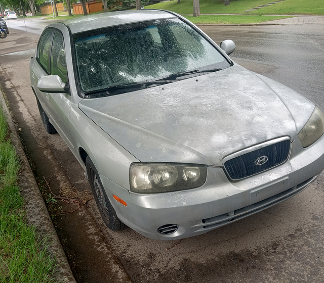 car for delivery job:2002 HYUNDAI ELANTRA 4D SEDAN, Low KM