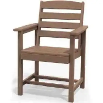 JEAREY HDPE Stationary Dining Chairs Brown HDP, View more