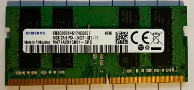 16GB DDR4 SODIMM PC4-2400 - Samsung, View more