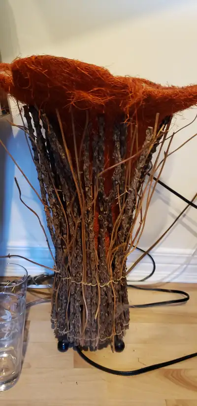 Unique twig table lamp, View more