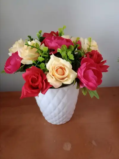 Rose Reverie Artificial Flower Arrangement Add a touch of everlasting beauty to your home with this...