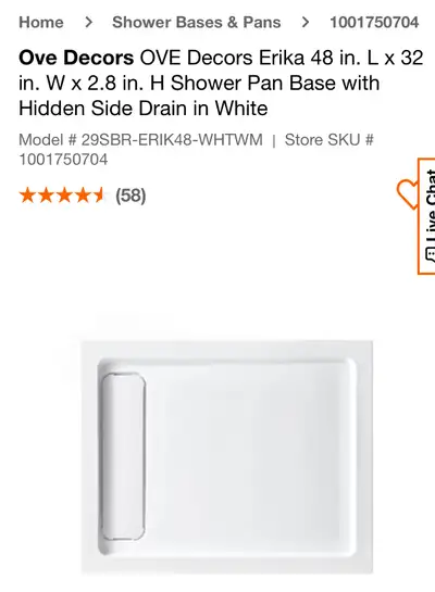 Shower Base 48x32 - Brand New (still in box), View more