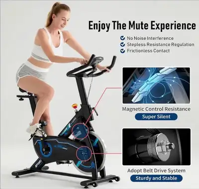 Stationary Bike for exercise with a larger comfort seat, View more