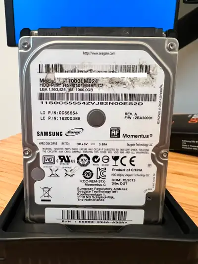 Selling Seagate Samsung Spinpoint M8 ST1000LM024 1TB Hard Drive. Price is firm / local pick-up only...