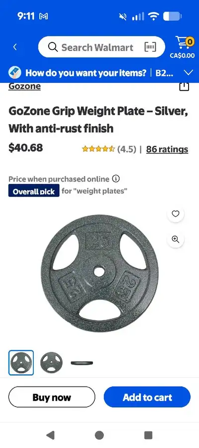 4 x 25lb weight plates and barbell, View more