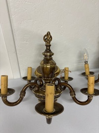 Vintage brass chandelier x2