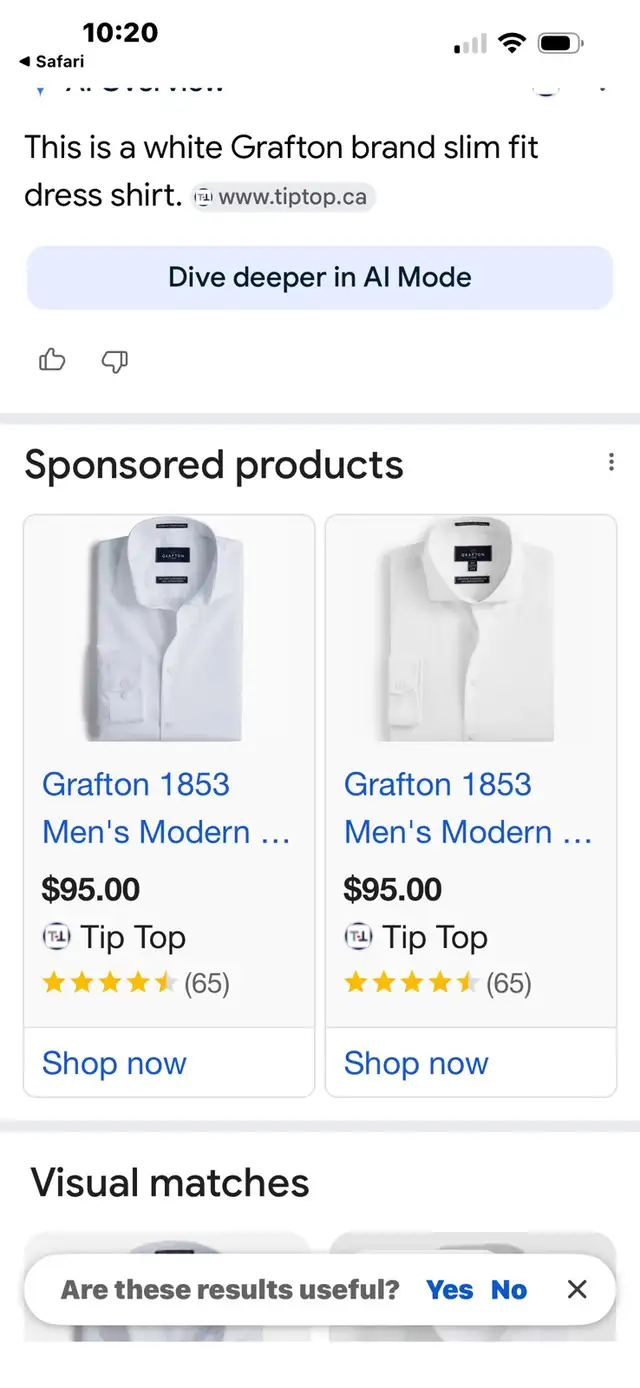 Grafton White Slim Fit Dress Shirt L/G 16-16.5 32/33 in Men's in Kitchener / Waterloo - Image 7