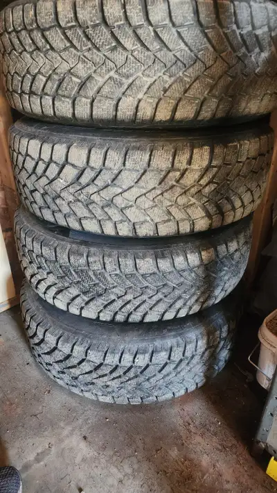 4 new winter tires on rims. Off a 2017 Chevy Trax. Purchased in January 2026. Used for 3 months. 215...