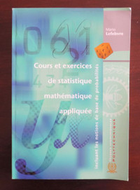 Cours et exercices de statistique mathématique appliquée
