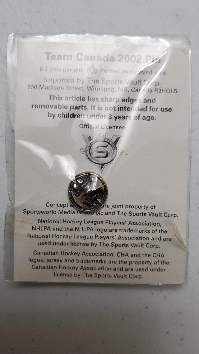New Toronto Sun Olympic team Canada Hockey pin Theoren Fleury in Arts & Collectibles in City of Toronto - Image 2