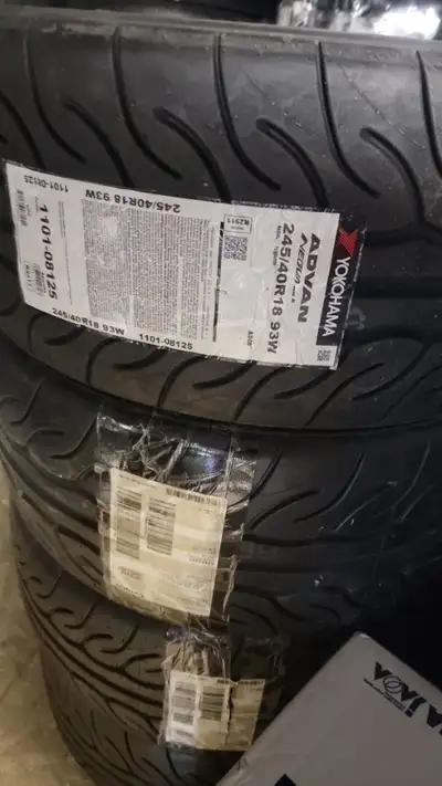 Yokohama ADVAN NEOVA AD08R 245/40R18 93W SL BSW $ 1295 plus hst set of 4 Tires NEW rims additional C...