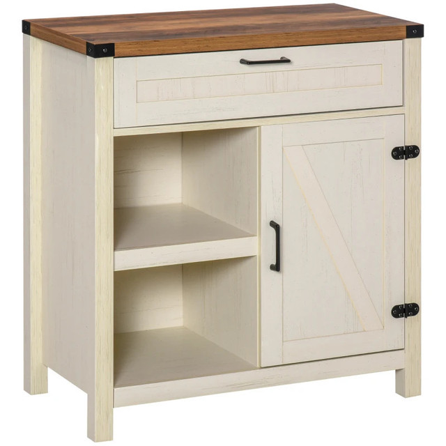 Rustic Barn Door Storage Cabinet Modern Farmhouse Buffet Sideboa in Hutches & Display Cabinets in Markham / York Region - Image 2