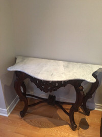 Antique Console table with marble top
