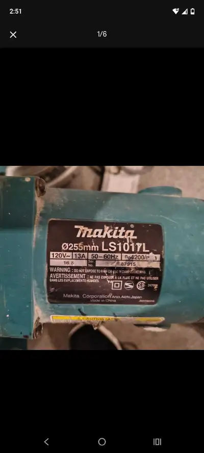 Makita 10inch dual bevel mitre saw, View more